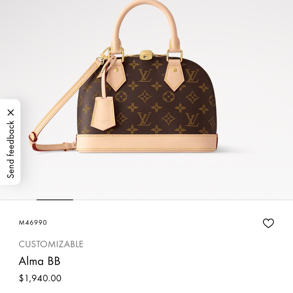 Louis Vuitton Alma BB Brown and Tan Bag